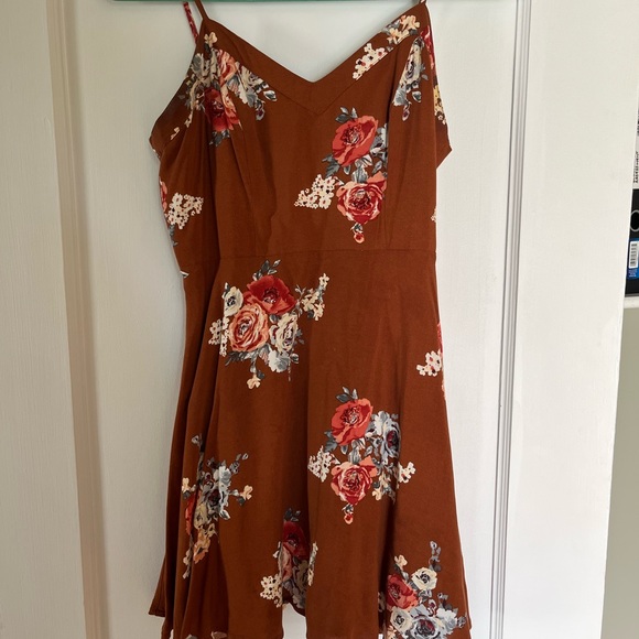 Forever 21 floral autumn mini dress - Picture 4 of 5